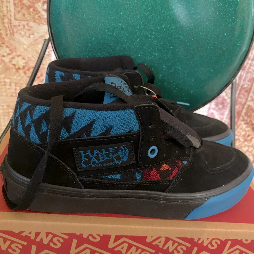 NIB Black Pendleton Half Cab High Top Vans Shoes Skate Jam M 6.5/W 8 All Nations